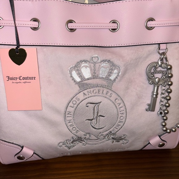 Juicy Couture Light Pink Daydreamer Tote with Silver Accents - Picture 4 of 7